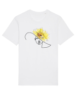 Sunflower Head Feminin Tricou mânecă scurtă Unisex Rocker