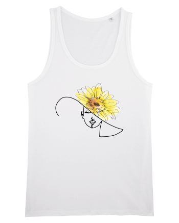 Sunflower Head Feminin White