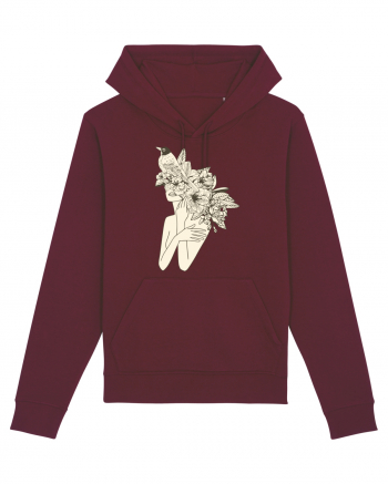 Bird Floral Head Feminin Burgundy