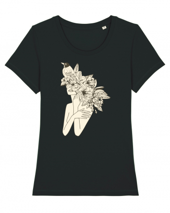 Bird Floral Head Feminin Black