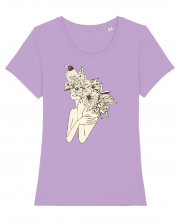 Bird Floral Head Feminin Lavender Dawn