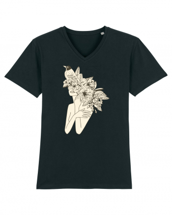 Bird Floral Head Feminin Black