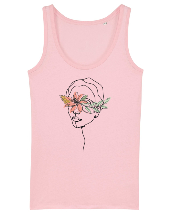 Floral Head Hibiscus Cotton Pink