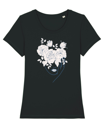 Floral Head Lips Black
