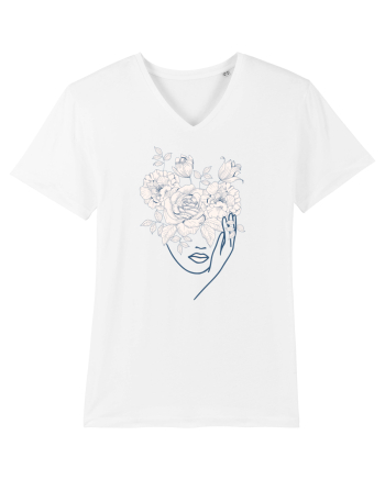Floral Head Lips White