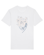 Floral Head Lips Tricou mânecă scurtă Unisex Rocker