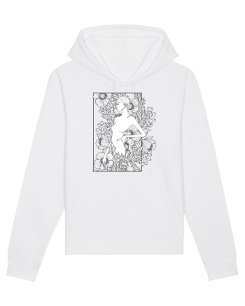 Floral Side Feminin White