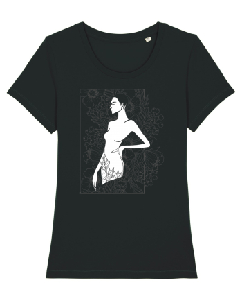 Floral Side Feminin Black