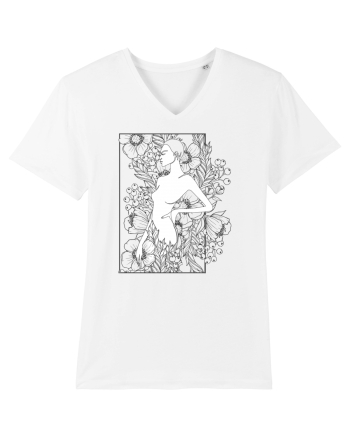 Floral Side Feminin White