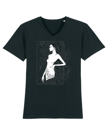 Floral Side Feminin Black
