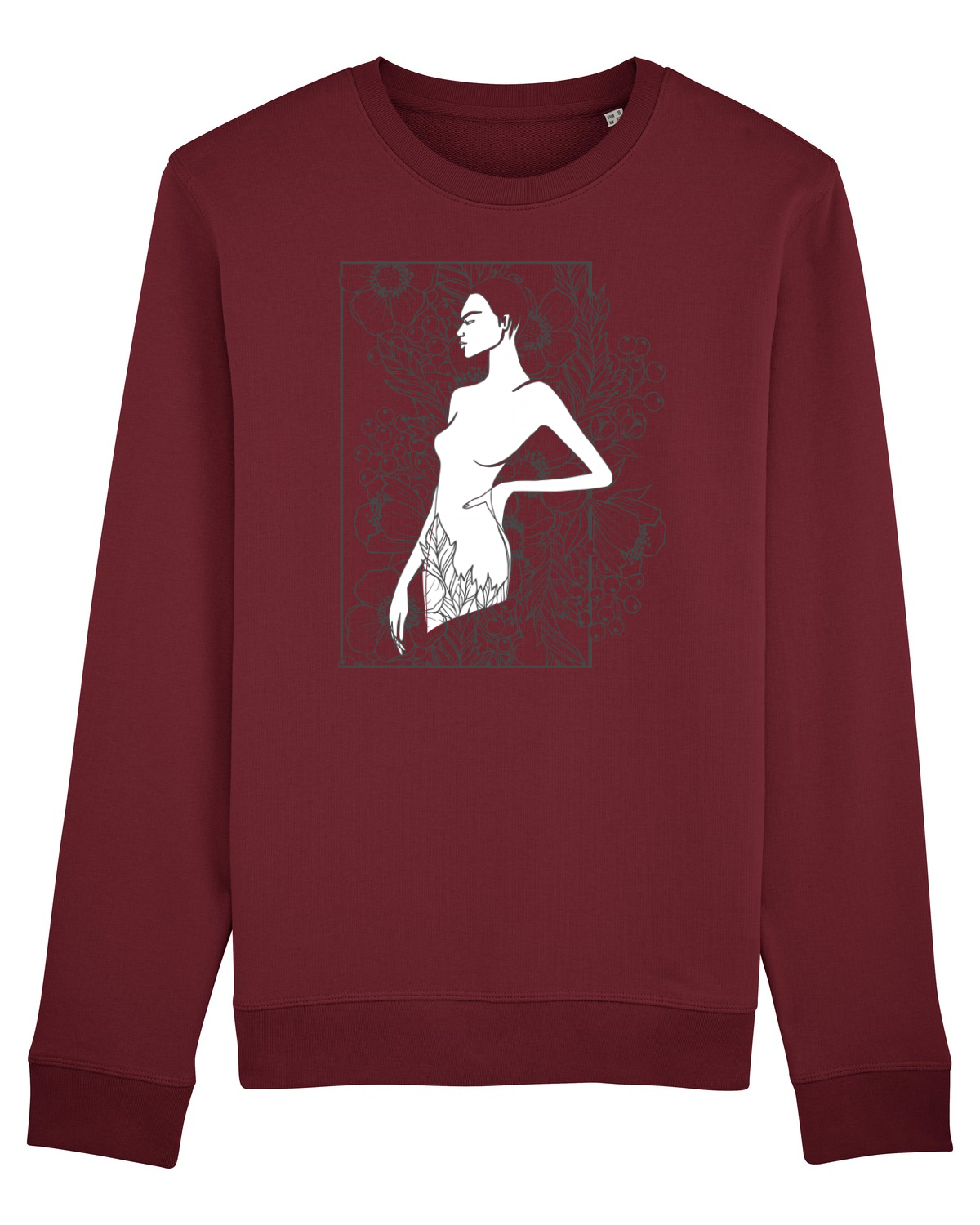 Bluză mânecă lungă Unisex Rise Burgundy