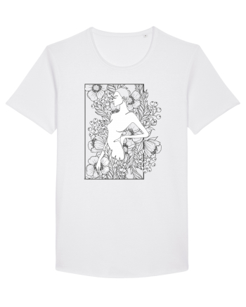 Floral Side Feminin White