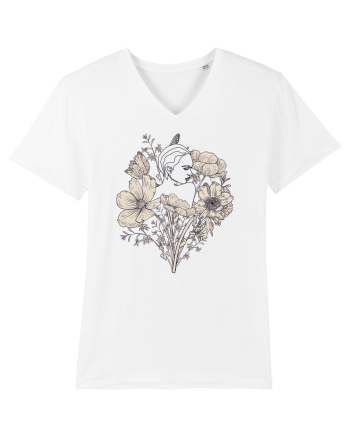 Silueta in Flori Back White