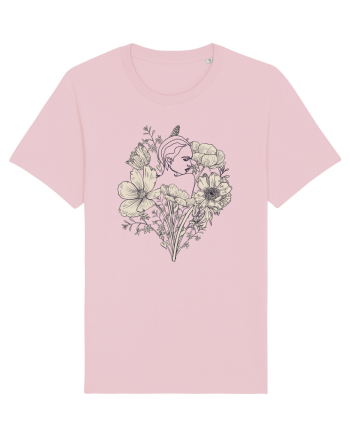 Silueta in Flori Back Cotton Pink