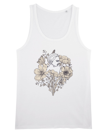 Silueta in Flori Back White