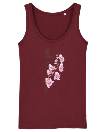 Silueta Floral Pink Burgundy
