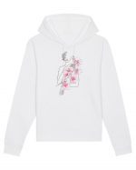 Silueta Floral Pink Hanorac Unisex Drummer