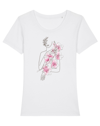 Silueta Floral Pink White