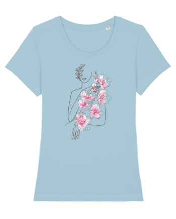 Silueta Floral Pink Sky Blue