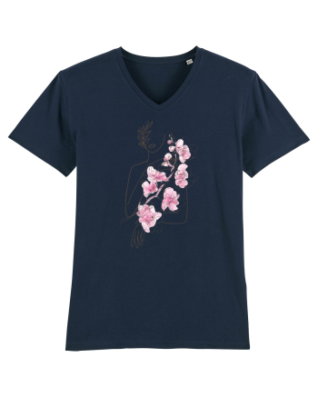 Silueta Floral Pink French Navy