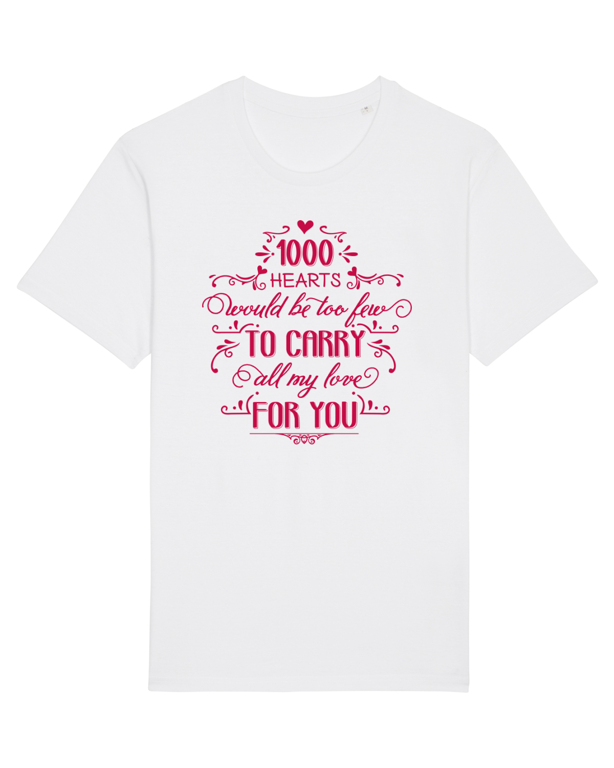 Tricou mânecă scurtă Unisex Rocker White