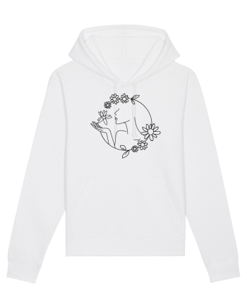 Floral Line Art White