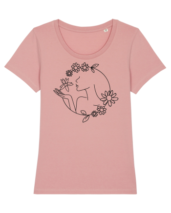 Floral Line Art Canyon Pink