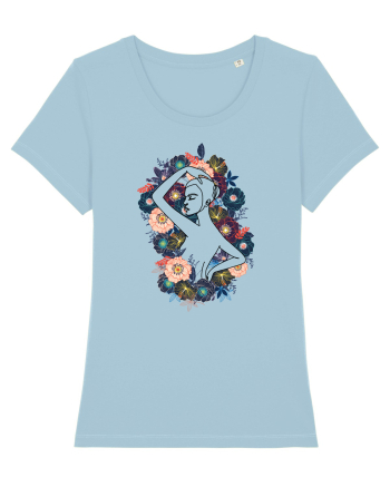 Colorful Feminin Back Sky Blue