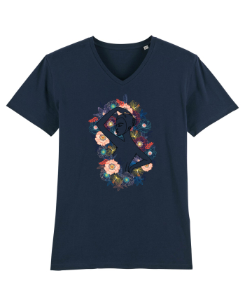 Colorful Feminin Back French Navy