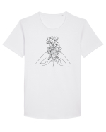 Floral Head Feminin Tricou mânecă scurtă guler larg Bărbat Skater