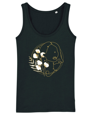 Yellow Line Art Feminin Black
