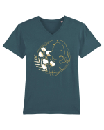 Yellow Line Art Feminin Tricou mânecă scurtă guler V Bărbat Presenter