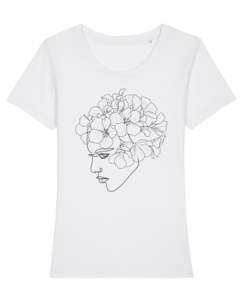 Floral Side Head White