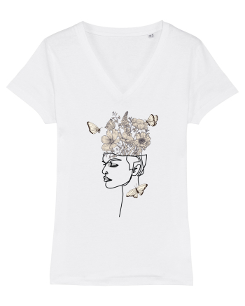 Butterfly Head Feminin White