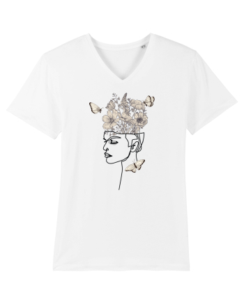 Butterfly Head Feminin White