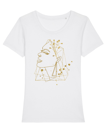 Gold Abstract Feminin White