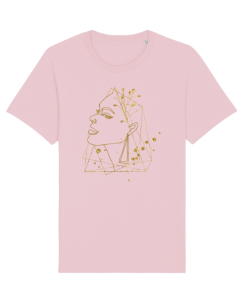 Gold Abstract Feminin Cotton Pink