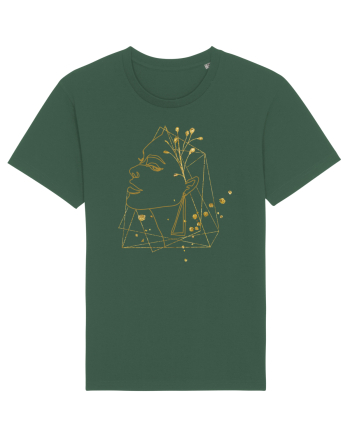 Gold Abstract Feminin Bottle Green