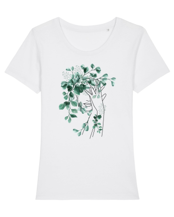 Green Head Feminin White