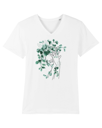 Green Head Feminin White