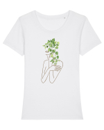 Silueta Green Feminin Tricou mânecă scurtă guler larg fitted Damă Expresser