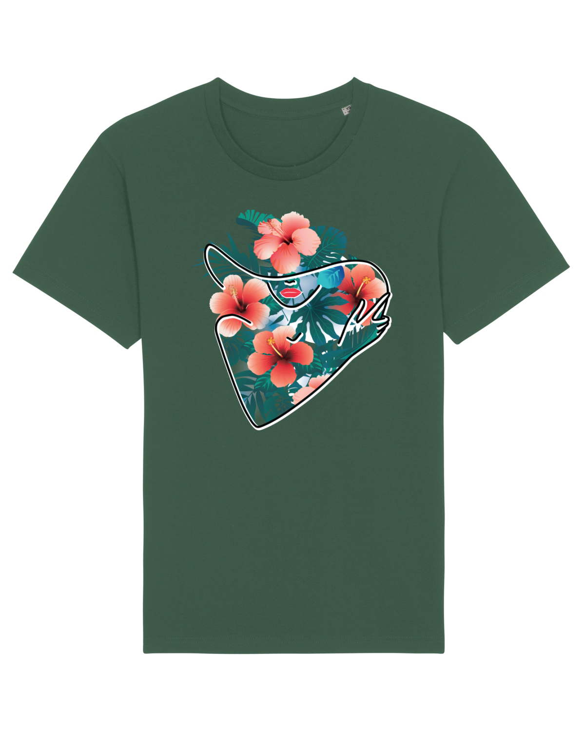 Tricou mânecă scurtă Unisex Rocker Bottle Green