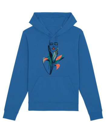 Red Floral Feminin Royal Blue
