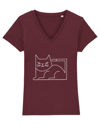 Minimal Cat Burgundy