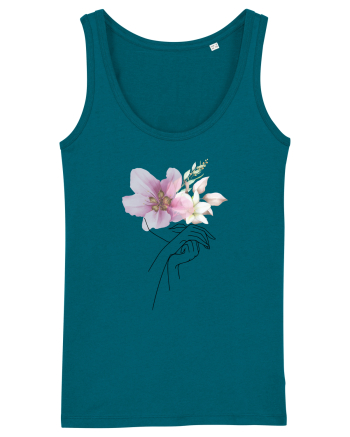 Pink Floral Hands Ocean Depth