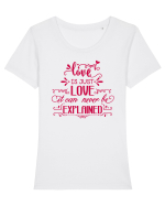 Dragostea e doar dragoste Tricou mânecă scurtă guler larg fitted Damă Expresser