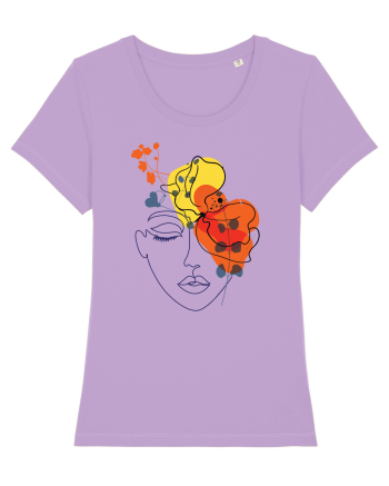 Red Head Floral Lavender Dawn