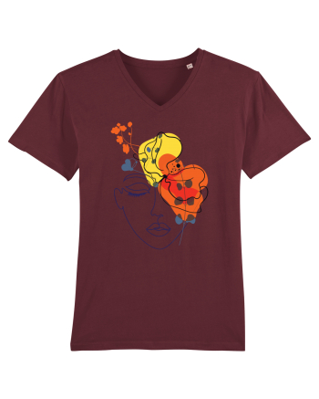 Red Head Floral Burgundy