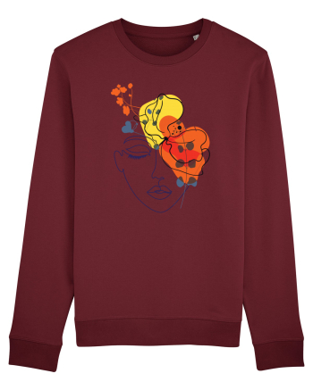 Red Head Floral Burgundy