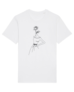 Rose Dress Feminin Tricou mânecă scurtă Unisex Rocker